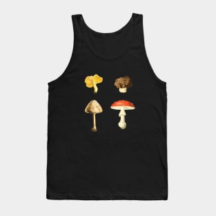 Autumn Mushrooms - 4 Vintage Mushroom Illustrations Tank Top